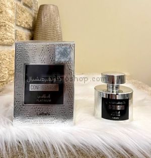 Луксозен aрабски парфюм Lattafa Perfumes Confidential Platinum 100 мл Mорски и дървесни нотки, тамян, амбра, лабданум, мъх, мускус