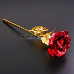 Golden rose 24K Златна роза  Вечен подарък за твоята половинка 24-каратово позлатено розово цвете Подарък за Свети Валентин Рожден ден