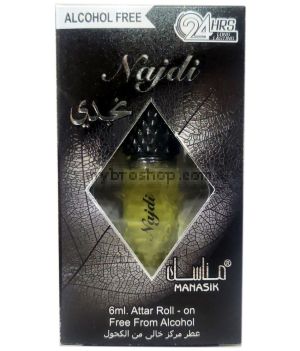 Ориенталскo парфюмно масло  Najdia Silver от Manasik  6ml кедър, сандалово дърво, тютюн, кехлибар и мускус