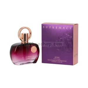 Луксозен aрабски парфюм Supremacy Pour Femme Purple от AFNAN 100 мл Плодови и цитрусови нотки , мускус , кехлибар , ванилия