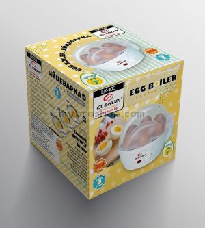 Яйцеварка ЕЛЕКОМ ЕК-109, 350 W, Уред за варене на яйца, Капацитет 7 яйца, 3 нива на варене, Звук при готовност