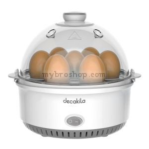 Яйцеварка DECAKILA KEEG001W,  350 W, Уред за варене на яйца, Капацитет до 7 яйца, 3 нива на варене, Звук при готовност