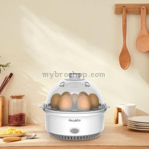 Яйцеварка DECAKILA KEEG001W,  350 W, Уред за варене на яйца, Капацитет до 7 яйца, 3 нива на варене, Звук при готовност