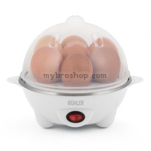 Яйцеварка Muhler  350 W, Уред за варене на яйца, Капацитет до 7 яйца, 3 нива на варене, Звук при готовност