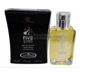 Дълготраен арабски парфюм FIVE STARS на Al Rehab 50 ml Mандарини, портокали, цитрусови плодове,  треви, билки, бергамот , ванилия, мускус