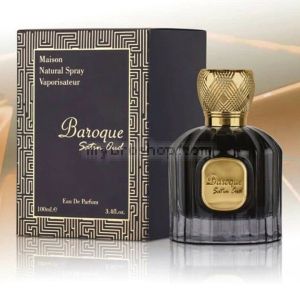 Луксозен aрабски парфюм Baroque Satin Oud  на Maison Alhambra 100 мл Пачули, какао, амброксан молекула, кожа,  мъх, ванилия, пачули