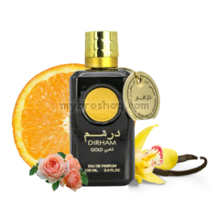 Луксозен арабски парфюм DIRHAM GOLD от MANASIK 100ml Цитросови плодове бергамот, сандалово дърво, ветивер 0% алкохол