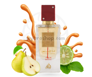 Луксозен арабски парфюм Ana Abiyedh Rouge от Lattafa 60ml  Круша, бергамот, здравец, карамел,дъбов мъх, мускус, кехлибар