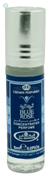 Арабско парфюмно масло от Al Rehab Blue rose 6 ml зюмбюл, нарцис, роза  ,ванилия и мускус , кехлибар, дъбов мъх, сандалово дърво