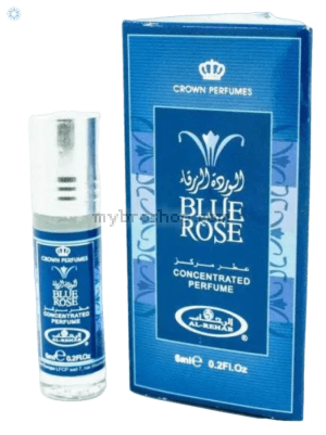 Арабско парфюмно масло от Al Rehab Blue rose 6 ml зюмбюл, нарцис, роза  ,ванилия и мускус , кехлибар, дъбов мъх, сандалово дърво