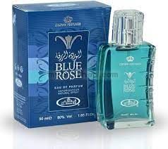 Арабски парфюм  Al Rehab 50 ml BLUE ROSE Aромат на :зюмбюл, нарцис, роза  ,ванилия и мускус , кехлибар, дъбов мъх, сандалово дърво