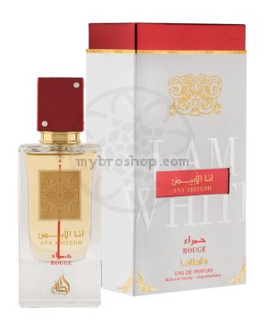 Луксозен арабски парфюм Ana Abiyedh Rouge от Lattafa 60ml  Круша, бергамот, здравец, карамел,дъбов мъх, мускус, кехлибар