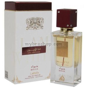 Луксозен арабски парфюм Ana Abiyedh Rouge от Lattafa 60ml  Круша, бергамот, здравец, карамел,дъбов мъх, мускус, кехлибар
