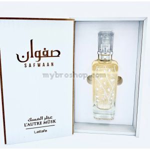 Луксозен aрабски парфюм  Safwaan L'autre Musk Lattafa Perfumes 100 мл кехлибар, бял мускус, кокос, ирис, стругар, ванилия