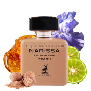 Луксозен aрабски парфюм  NARISSA PEACH  100ML на Maison Alhambra 100 мл  кардамон, индийско орехче, ирис, хелиотроп