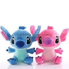Комплект 2 плюшени играчки Stich от известния анимационен филм Лило и Стич изработена от мек плюш височина 25 см 