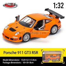 Метална кола  Porsche 911 GT3 RSR  засилване с издърпване назад отваряеми врати 