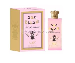 Луксозен парфюмOud Al Ameerah от Manasik  100 ml  Лабданум, захар, кожа, индийско орехче.