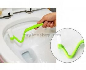 S Образна четка за почистване на тоалетна чиния под ръба