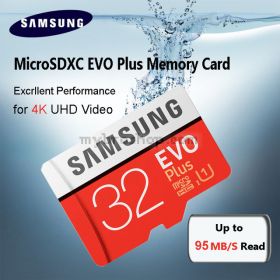 samsung micro sd card 32gb evo plus скорост на четене  95Mb/s, скорост на писане 20mb/s U1