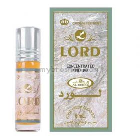 Дълготраен арабски парфюм Lord 6 ml от Al Rehab Сандалово дърво, зелени нотки, цитрус и пачули  0% алкохол