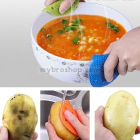 2 в 1 Релефна ръкохватка която може да се използва за  лесно почистване на плодове и зеленчуци