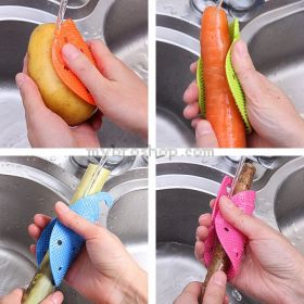 2 в 1 Релефна ръкохватка която може да се използва за  лесно почистване на плодове и зеленчуци