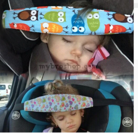Колан с подложка за подпиране на главата на децата в колата Предпазва главата и врата им от неподходяща поза.