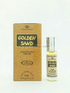 Дълготрайно арабско олио - масло Al Rehab golden sand  6ml дълготраен, дървесен, ванилов муску 0% алкохол