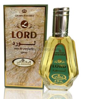 Дълготраен арабски парфюм Lord 50ml от Al Rehab Сандалово дърво, зелени нотки, цитрус и пачули 0% алкохол