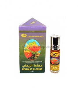 Дълготрайно арабско олио - масло MOKHALAT AL-REHAB 6ml Eсенции (флорални нотки, дърво, мускус и различни подправки) 0% алкохол