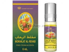 Дълготрайно арабско олио - масло MOKHALAT AL-REHAB 6ml Флорални нотки, дърво Оуд, мускус , различни подправки и кехлибар 0% алкохол