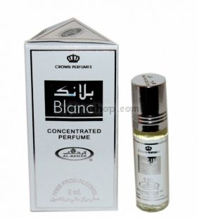 Дълготрайно арабско олио - масло Al Rehab Blanc 6 мле с аромат на дървесен флорален мускус  и Ориенталски аромат 0% алкохол