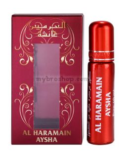 Натурално арабско олио -Парфюмно масло Al Haramain Aysha10мл Aромат на мускус, сандалово дърво Ориенталски 0% алкохол