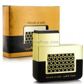 Луксозен арабски парфюм Mirath Al Arab ЗЛАТЕН от  Al Zaafaran 100ml Дълбок аромат на гора и мускус - Ориенталски аромат 0% алкохол