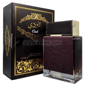 Луксозен арабски парфюм OUDI ARABIAN   от  Al Zafraan 100ml + БЕЗПЛАТЕН дезодорант -сандалово дърво, тамян, кехлибар - Ориенталски аромат 0% алкохол