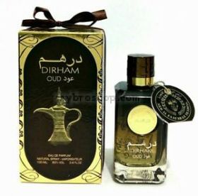 Луксозен арабски парфюм DIRHAM OUD от Al Zafraan 100ml Бял мускус, Кехлибар - Ориенталски аромат 0% алкохол