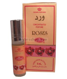 Арабско олио парфюмно масло Al Rehab ROSES 6ml  роза и мускус Ориенталски аромат 0% алкохол