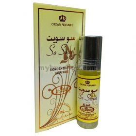 Арабско олио парфюмно масло от Al Rehab 6мл SO SWEET  традиционен ориенталски аромат на  ванилия, сандалово дърво  и уд 0% алкохол
