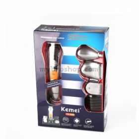 Безжичен комплект за подстригване и оформяне Kemei 7 в 1 на брада тяло и глава - машинка - тример 
