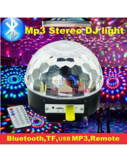 Диско лампа с вградени тонколонки, Bluetooth/USB/TF