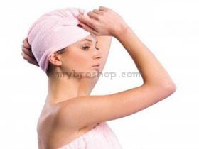 Мека микрофибърна кърпа - шапка за сушене на коса подходяща за жени , мъже и деца