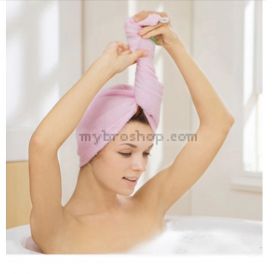 Мека микрофибърна кърпа - шапка за сушене на коса подходяща за жени , мъже и деца