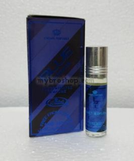 Арабско олио парфюмно масло Al Rehab BLUE 6ml с аромат на Oud тамян, мускус, сандалово дърво и подправки Ориенталски аромат 0% алкохол