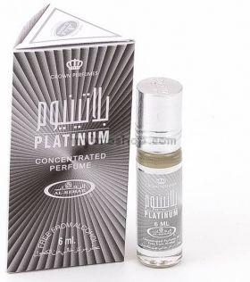 Арабско олио парфюмно масло от Al Rehab 6мл PLATINUM Аромат на сандалово дърво и  кедър в композицията от  мимоза, шафран, мъх и  пелин 0% алкохол