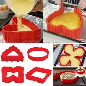 Сглобяема силиконова форма от 4 части за торта, кекс, сладкиши или мъфини