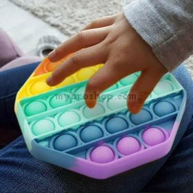 Силиконова антистрес детска играчка  Pop it ПОП ИТ  Фиджит fidget едноцветни и многоцветни 