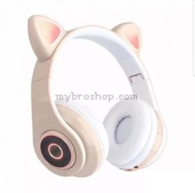 Детски забавни сгъваеми Bluetooth слушалки с котешки уши