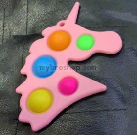 Еднорог най-новата анти-стрес играчка Симпъл Димпъл  ПОП ИТ  Фиджит бял и розов 